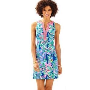Lilly Pulitzer Ryder Shift Dress Indigo Exotic Escapade Dress Sz. 00